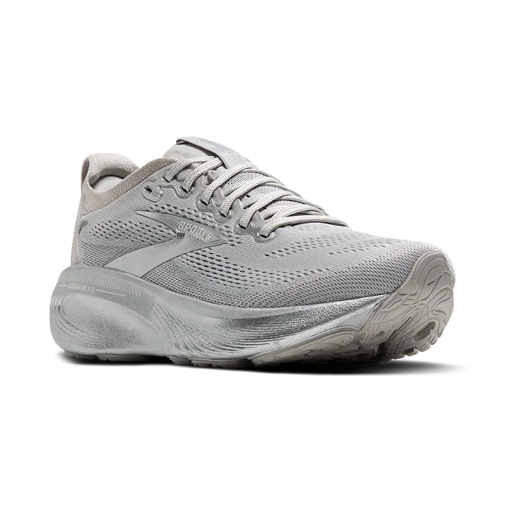 Gray athletic shoe on a white background