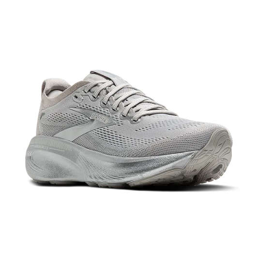 Gray athletic shoe on a white background